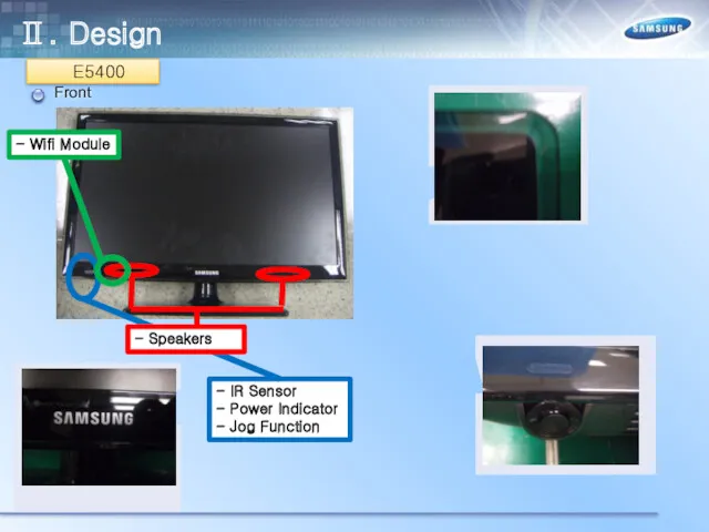 Front - IR Sensor - Power Indicator - Jog Function