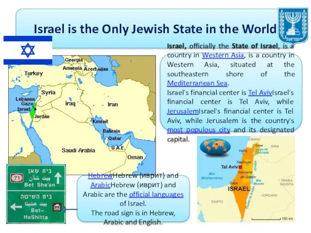 Israel is the Only Jewish State in the World Israel,