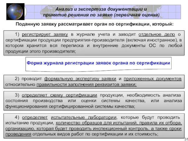 4) определяет испытательные лаборатории, которые будут проводить испытание продукции, количество