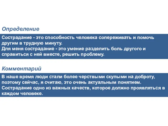 Сострадание - это способность человека сопереживать и помочь другим в