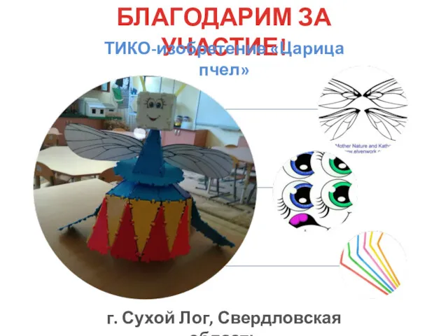 БЛАГОДАРИМ ЗА УЧАСТИЕ! ТИКО-изобретение «Царица пчел» г. Сухой Лог, Свердловская область