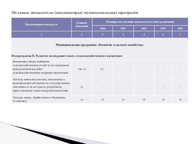 Целевые показатели (индикаторы) муниципальных программ