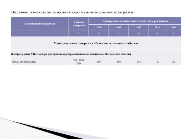 Целевые показатели (индикаторы) муниципальных программ