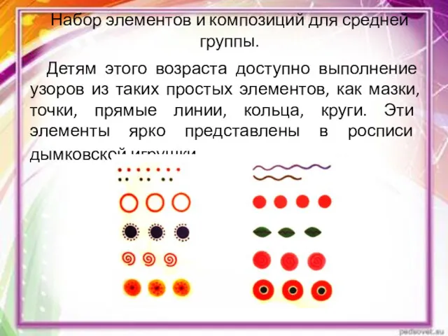 Набор элементов и композиций для средней группы. Детям этого возраста