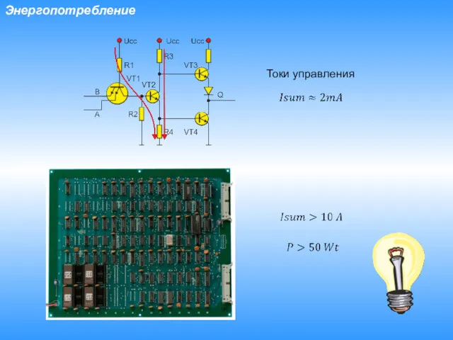 Энергопотребление Токи управления