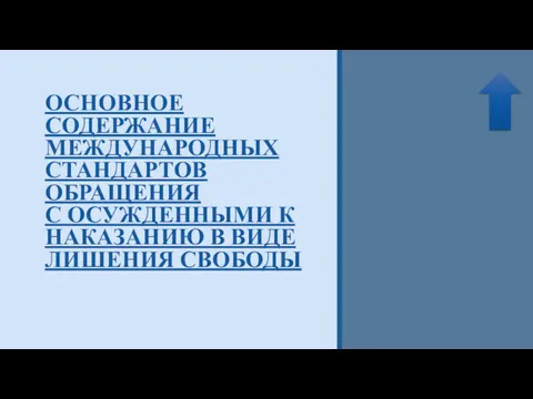 ОСНОВНОЕ СОДЕРЖАНИЕ МЕЖДУНАРОДНЫХ СТАНДАРТОВ ОБРАЩЕНИЯ С ОСУЖДЕННЫМИ К НАКАЗАНИЮ В ВИДЕ ЛИШЕНИЯ СВОБОДЫ