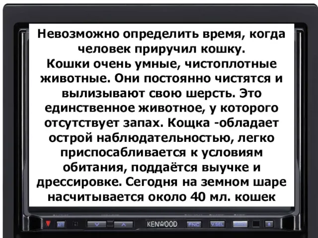 Невозможно определить время, когда человек приручил кошку. Кошки очень умные,