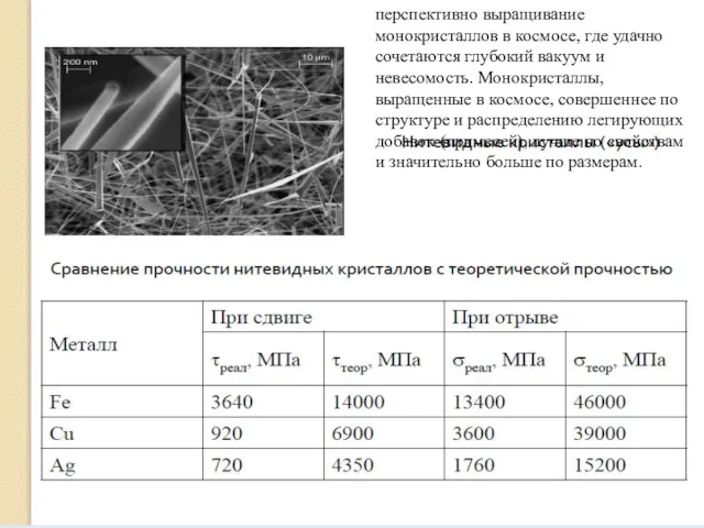 перспективно выращивание монокристаллов в космосе, где удачно сочетаются глубокий вакуум