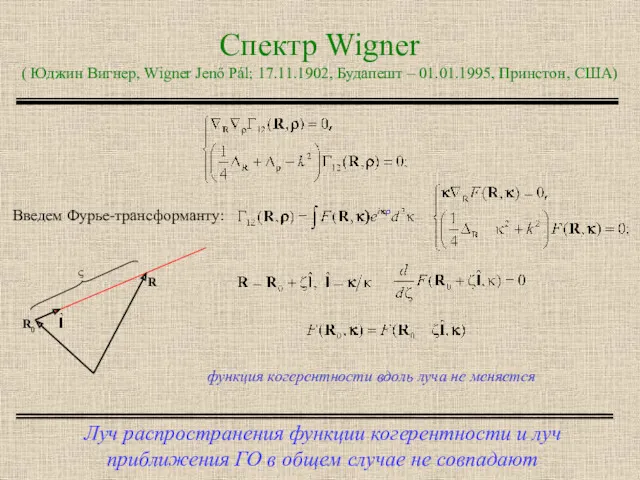 Спектр Wigner ( Юджин Вигнер, Wigner Jenő Pál; 17.11.1902, Будапешт