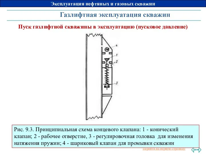 Газлифтная эксплуатация скважин Рис. 9.3. Принципиальная схема концевого клапана: 1