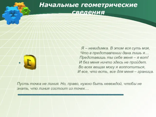 Начальные геометрические сведения Я – невидимка. В этом вся суть
