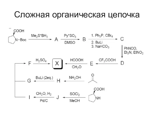 Сложная органическая цепочка