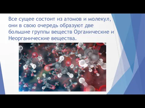 Все сущее состоит из атомов и молекул, они в свою