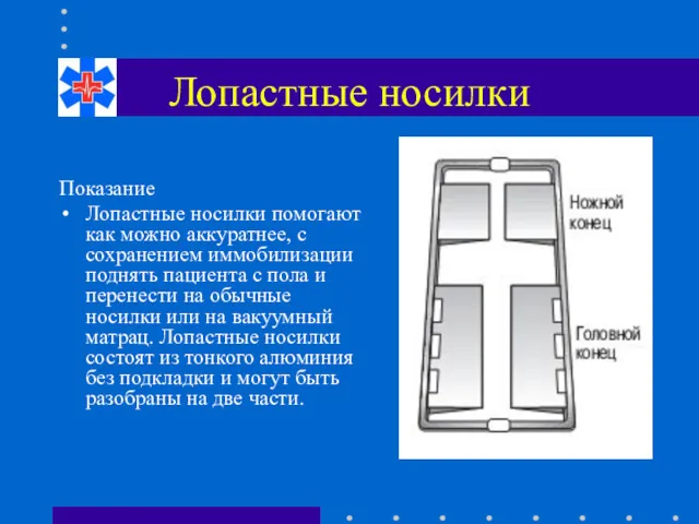 Лопастные носилки Показание Лопастные носилки помогают как можно аккуратнее, с