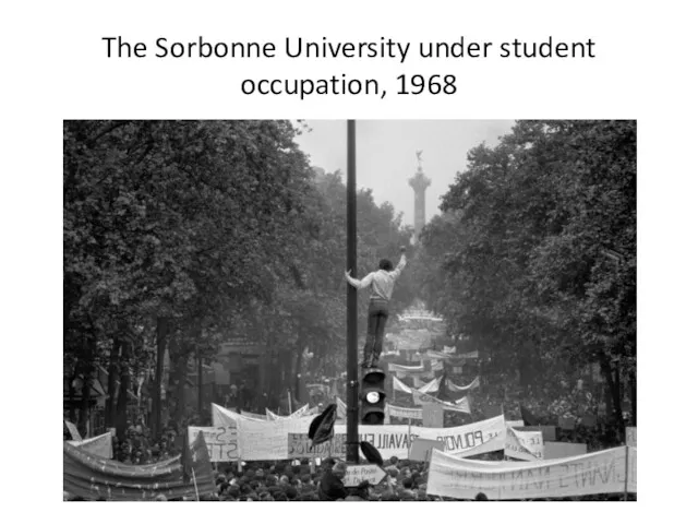 The Sorbonne University under student occupation, 1968