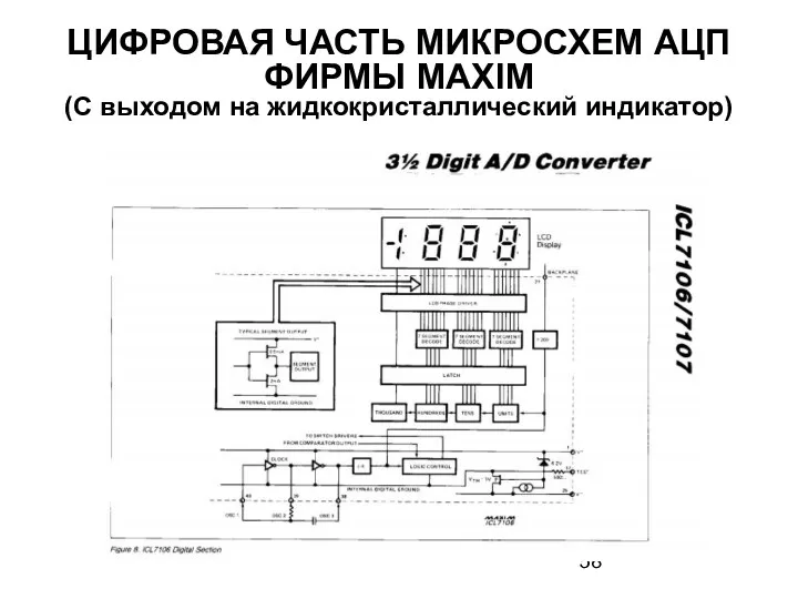 ЦИФРОВАЯ ЧАСТЬ МИКРОСХЕМ АЦП ФИРМЫ MAXIM (С выходом на жидкокристаллический индикатор)