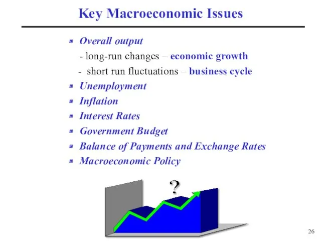 Overall output - long-run changes – economic growth - short