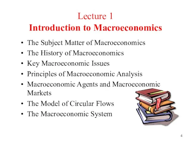 Lecture 1 Introduction to Macroeconomics The Subject Matter of Macroeconomics