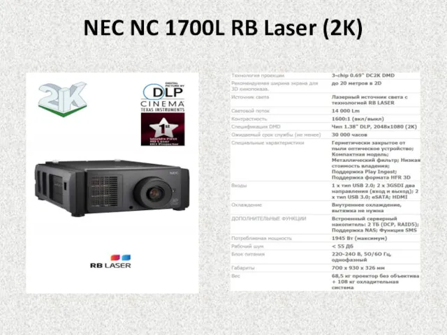 NEC NC 1700L RB Laser (2K)