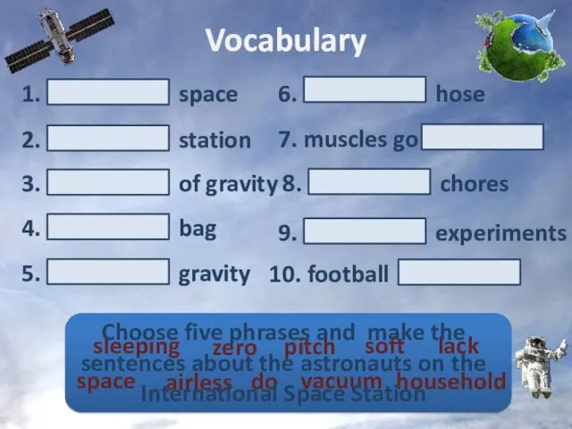 Vocabulary sleeping do airless vacuum lack pitch space soft zero