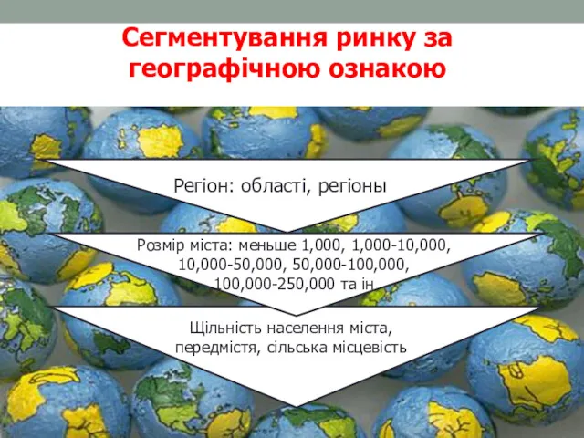 Сегментування ринку за географічною ознакою