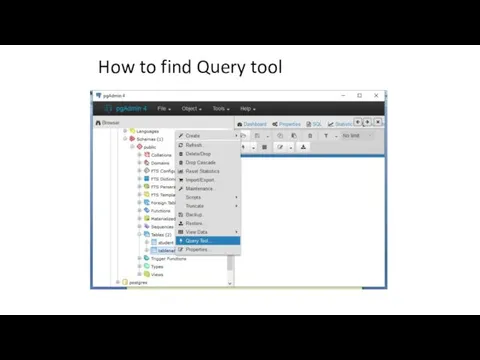 How to find Query tool