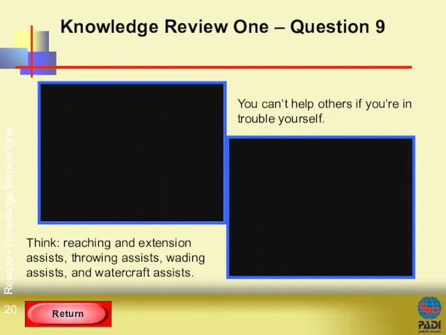 Rescue - Knowledge Review One Knowledge Review One – Question