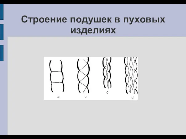 Строение подушек в пуховых изделиях