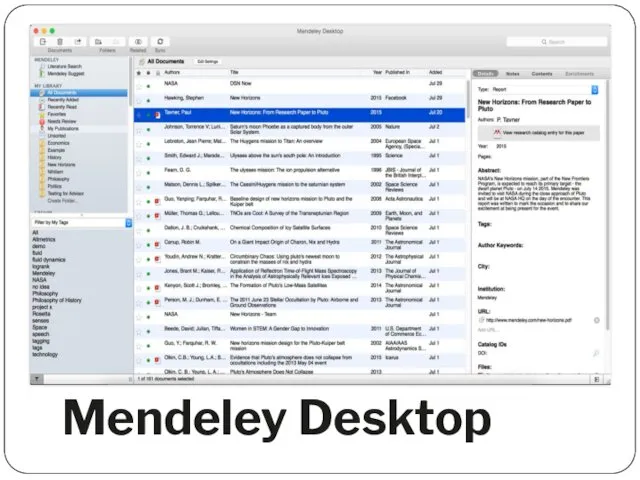 Mendeley Desktop Mendeley Desktop