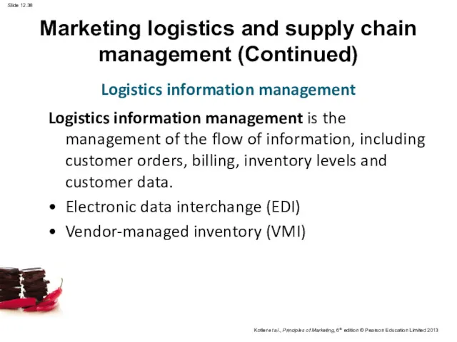 Logistics information management is the management of the flow of