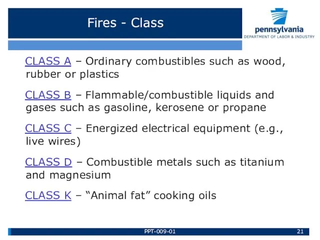 Fires - Class CLASS A – Ordinary combustibles such as