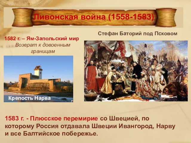Стефан Баторий под Псковом Ян Матейко. «Стефан Баторий под Псковом». 1582 г. –
