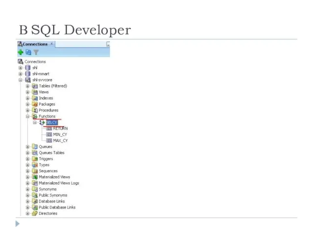 В SQL Developer