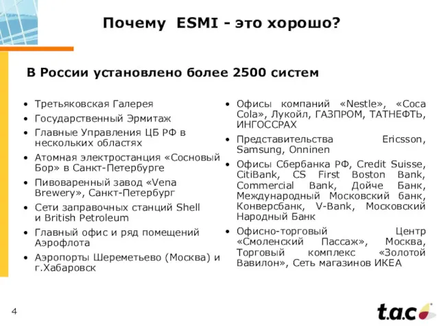 Почему ESMI - это хорошо? Третьяковская Галерея Государственный Эрмитаж Главные