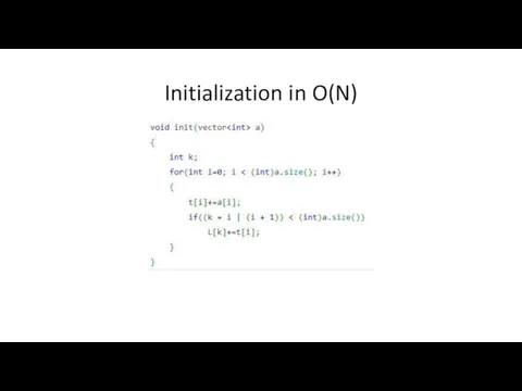 Initialization in O(N)