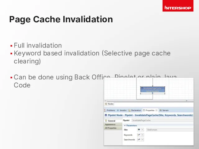 Page Cache Invalidation Full invalidation Keyword based invalidation (Selective page