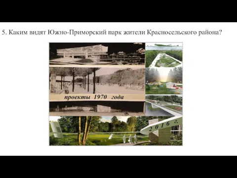 5. Каким видят Южно-Приморский парк жители Красносельского района?