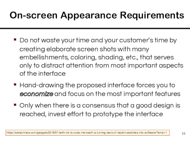 On-screen Appearance Requirements Do not waste your time and your