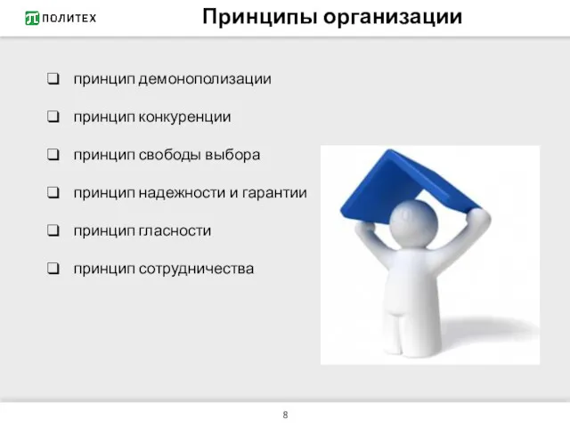 Принципы организации принцип демонополизации принцип конкуренции принцип свободы выбора принцип