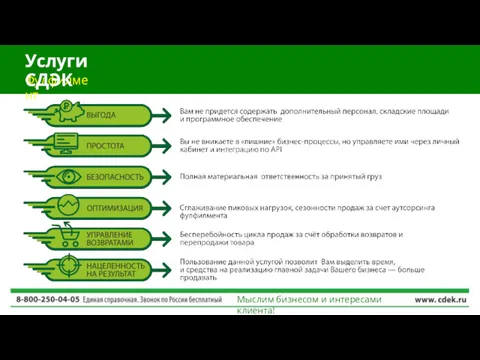 Фулфилмент Услуги СДЭК Мыслим бизнесом и интересами клиента!