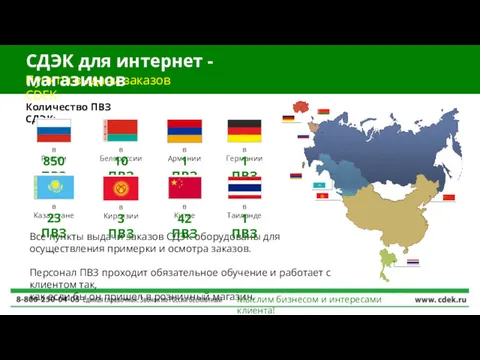 Пункты выдачи заказов CDEK СДЭК для интернет - магазинов Все