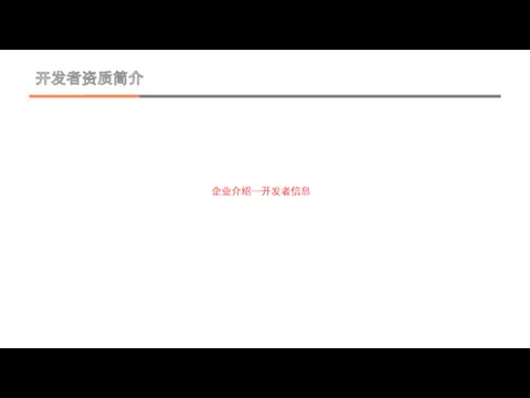 开发者资质简介 企业介绍—开发者信息