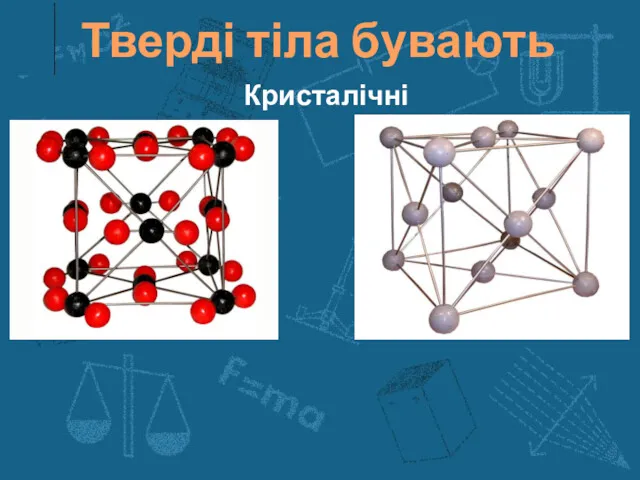 Тверді тіла бувають Кристалічні