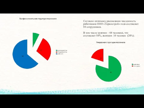 Согласно штатному расписанию численность работников ООО «Термострой» года составляет 80