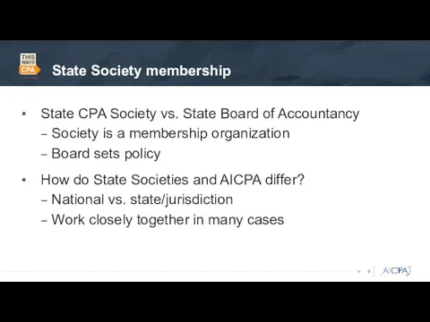 State Society membership State CPA Society vs. State Board of