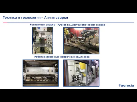 Техника и технологии – Линия сварки Контактная сварка Роботизированные сварочные комплексы Ручная полуавтоматическая сварка