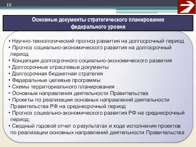 Научно-технологический прогноз развития на долгосрочный период Прогноз социально-экономического развития на