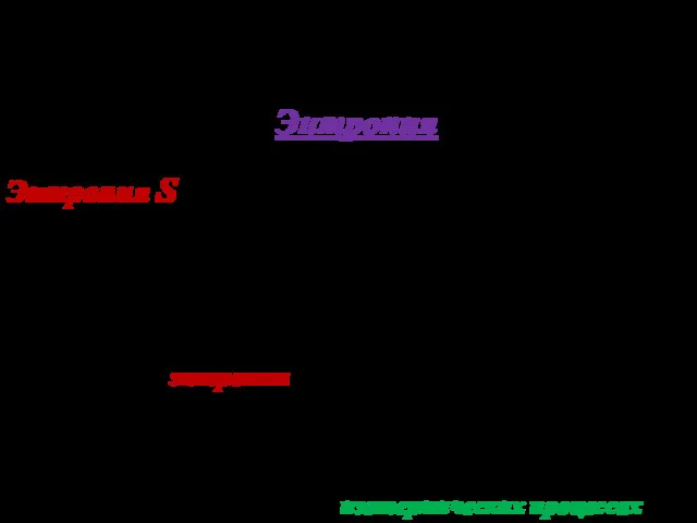 Для количественной характеристики степени хао- тичности т/д состояния вводят специальную функцию. Энтропия (греческая