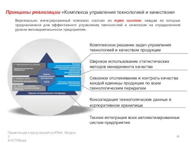 Презентации к курсу лекций по ИТвМ. Модуль 3. © И.П.Мазур