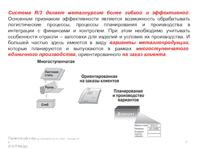 Система R/3 делает металлургию более гибкой и эффективной. Основным признаком